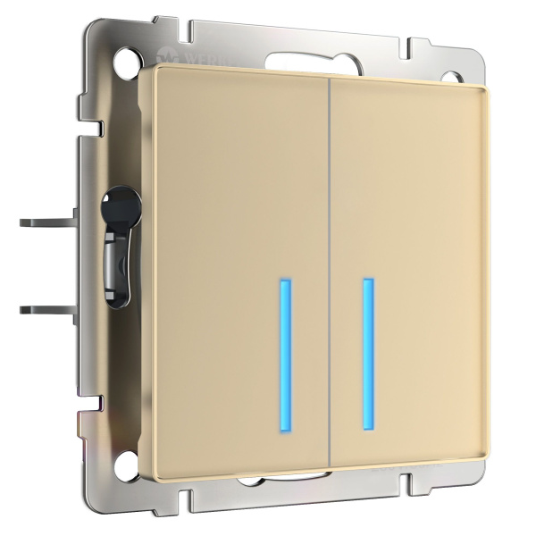 Умный сенсорный выключатель двухклавишный СУ IP20 Werkel