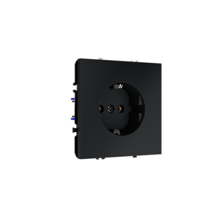 Розетка встраиваемая Voltum S70 с заземлением 16А, (графит)