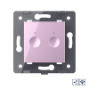 Двухклавишный проходной сенсорный выключатель Module с радиоупр., цвет розовый (механизм) Livolo
