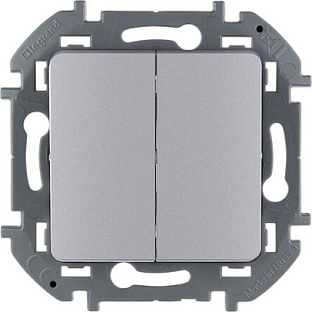 INSPIRIA Механизм выключателя СУ 2 кл 10А алюминий IP20 Legrand