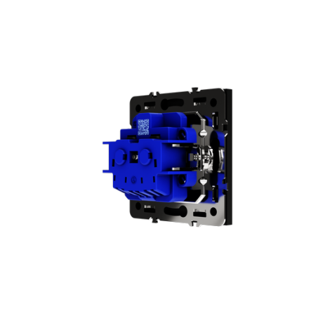 Розетка встраиваемая Voltum S70 с заземлением и защитными шторками, 16А, (черный матовый)