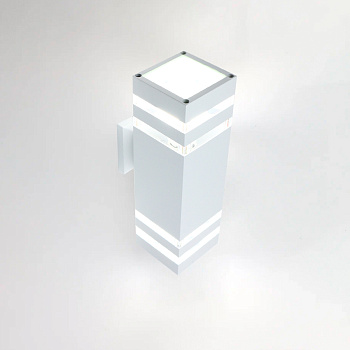 Фасадный светильник General GWL-2Е27-M-IP65 Белый С двойным боковым рассеивателем Гратус General