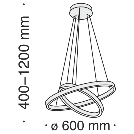 Подвесной светильник 61Вт 4000K Белый IP20 Rim MOD058PL-L55W4K Technical