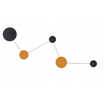 Настенный св-к провод 1,7м LED 25W GALAXY черн/золот/металл ODEON LIGHT