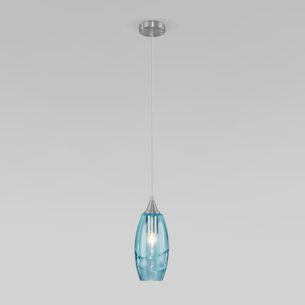 Подвесной светильник 1*E27 40Вт хром IP20 (50222/1 голубой) Eurosvet