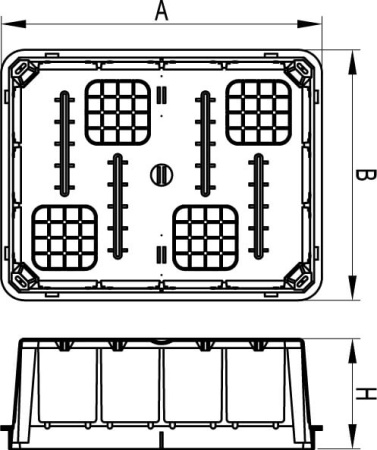 Коробка ответвительная прямоуг. для твердых стен, IP40, 118х96х70мм DKC