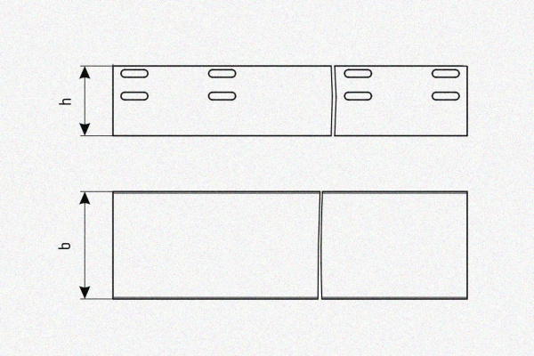 Лоток глухой ЛМГ 400х80х2000 У3, окрашенный, S1,5