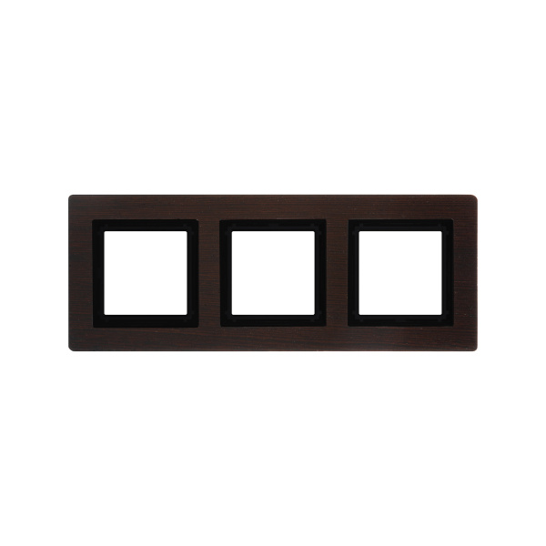 Рамка из натурального дерева, "Avanti", венге, 3 поста (6 мод.) DKC
