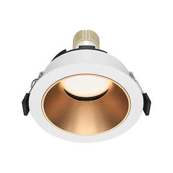 Встраиваемый светильник 1*GU10 10Вт Белый и Матовое золото IP20 Downlight DL051-U-1WMG Technical Maytoni