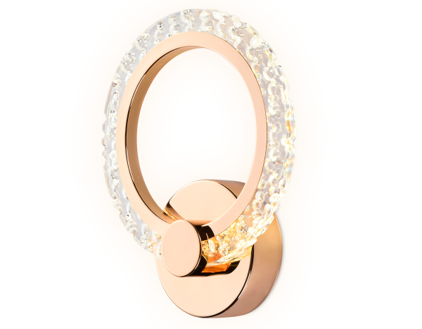 Настенный светодиодный светильник FA419 GD золото 6400K/3000K/4200K 12W 230*190*60 Ambrella Light