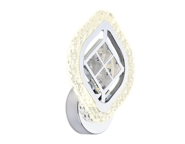 Настенный светодиодный светильник с хрусталем FA279 CH хром 12W 240*170*60 Ambrella Light