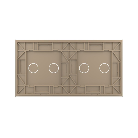 Панель для двух двухклавишных выключателей золотая Livolo