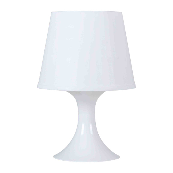 12-117 Светильник декоративный, настольный, пласт. корп., пласт. плафон, 1хЕ14 15Вт, 220В, белый, Ø195х280мм. Apeyron