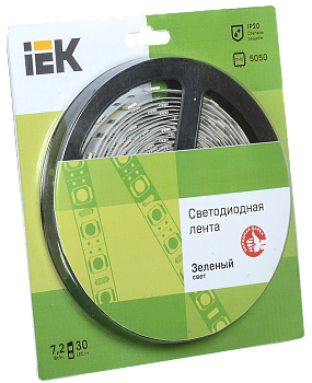 Лента светодиодная 5м блистер LSR-5050G30-7,2-IP20-12V IEK
