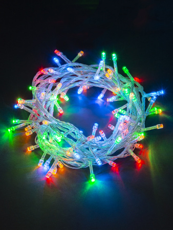 Гирлянда новогодняя светодиодная, СГ 100, 220 В, многоцветная, 5 м, 8 режимов TDM
