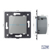 Одноклавишный сенсорный выключатель Quadro 12/24В с радиоупр., цвет серый (механизм) Livolo