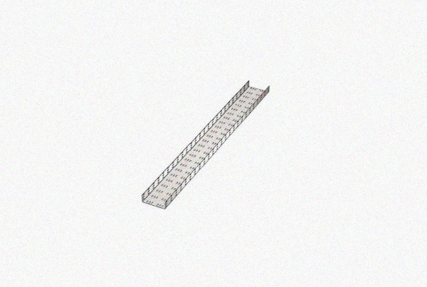 Лоток замковый перфорированный ЛМЗ 100х100х2000 УТ1,5, оцинкованный лист, S1,5