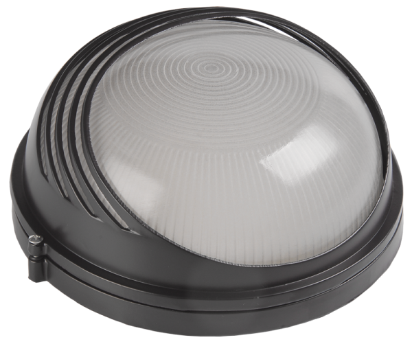 Светильник НПП1307 круг ресничка 60Вт IP54 черный IEK