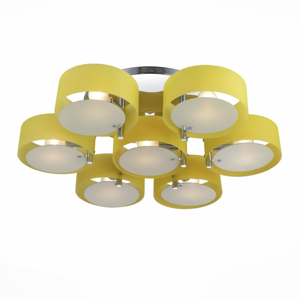 Люстра потолочная Хром/Желтый E27 7*60Вт SL483.092.07 EVOLUCE