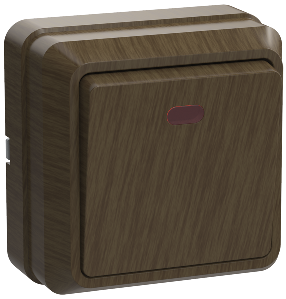 Выключатель 1-клавишный ОУ с индикацией ВС20-1-1-ОД 10А ОКТАВА дуб IEK