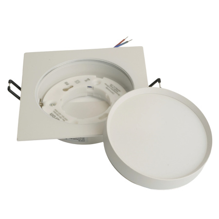 Светильник потолочный встраиваемый, 15W 230V GX53, белый, квадрат, без лампы, DL506 Feron