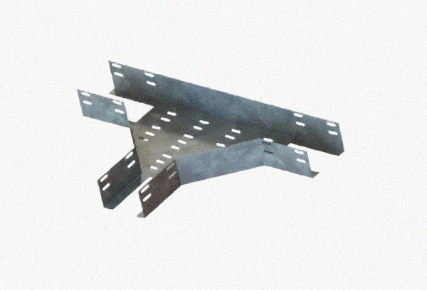 Лоток тройниковый перфорированный ОТ 100х50 УТ1,5, оцинкованный лист, S0,7
