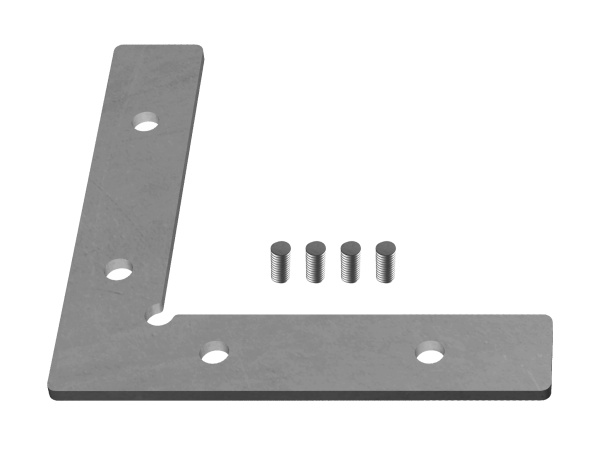 Соединитель угловой GP8052 SL серебро 48*48*10мм для алюминиевого профиля "Profile System" Ambrella Light