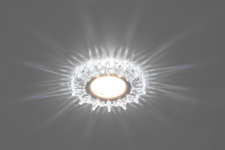 Светильник встраиваемый с белой LED подсветкой Feron CD910 потолочный MR16 G5.3 прозрачный