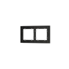Рамка стеклянная Voltum S70 на 2 поста, (черный, стекло)