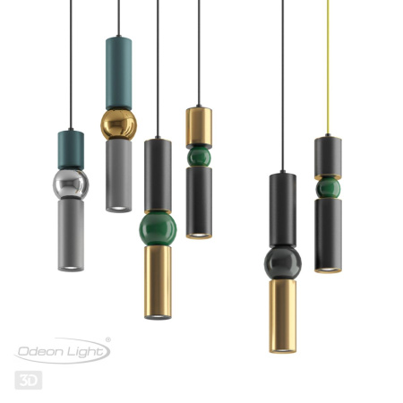 Подвес GU10 1*5W SAKRA серый/хром ODEON LIGHT