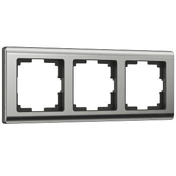 Metallic Рамка на 3 поста (глянцевый никель) Werkel