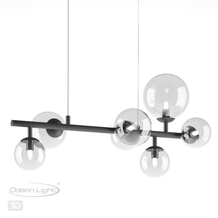 Люстра G9 7*40W TOVI черный/прозрачный ODEON LIGHT