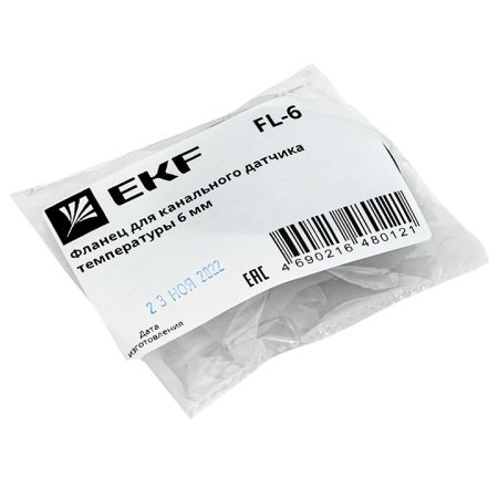 Фланец для канального датчика температуры 6 мм FL-6 EKF