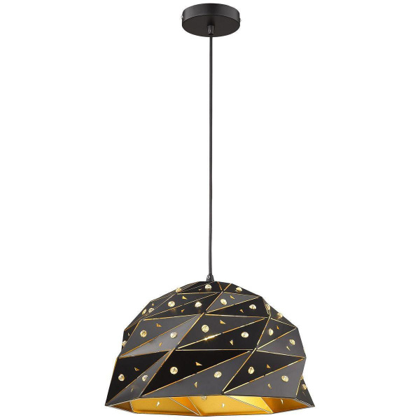Светильник подвесной Черный/Черный, Золото, Прозрачный E27 1*60Вт WE265.01.026 WERTMARK