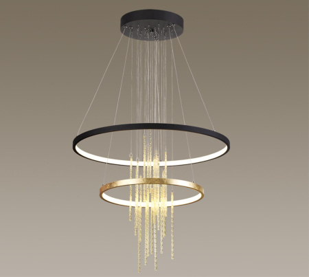 Подвесной св-к LED 4000K 63W 220V MONICA золотистый/стекло/металл ODEON LIGHT
