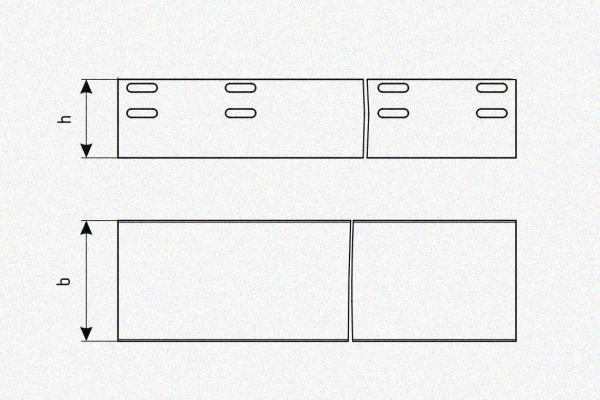 Лоток глухой ЛМГ 600х80х3000 УТ1,5, оцинкованный лист S1,5