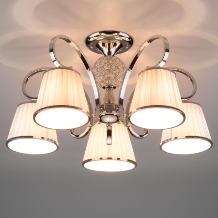 Потолочная люстра с абажурами 5*E14 40Вт хром IP20 Tessa (60088/5 хром) Eurosvet