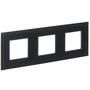 SKANDY Рамка 3-местная SK-F23G стекло графит IEK