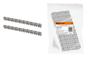 Маркер наборный - символ "8" серый 6 мм2 (100 шт.) TDM