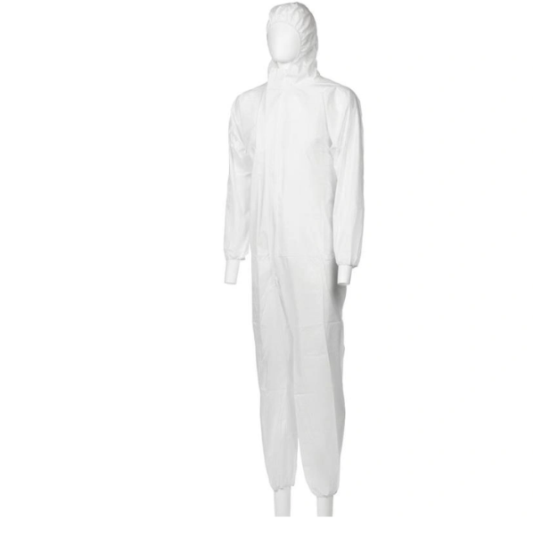 Комбинезон одноразовый с капюшоном Каспер белый 30 г/кв.м (размер 56-58, XXL)