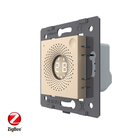 Датчик температуры и влажности ZigBee, цвет золотой (механизм) Livolo Датчик температуры и влажности ZigBee, цвет золотой (механизм) Livolo
