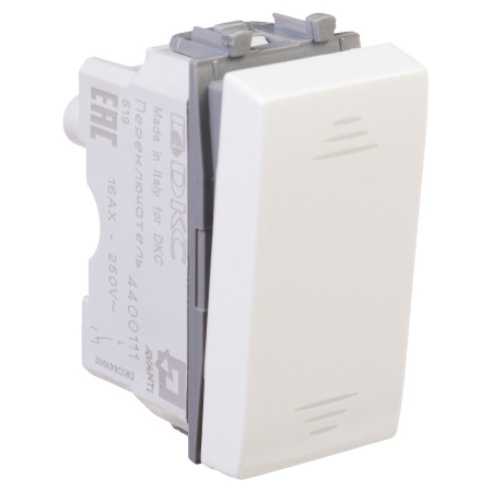 Переключатель модульный, "Avanti", "Белое облако", 1 модуль DKC