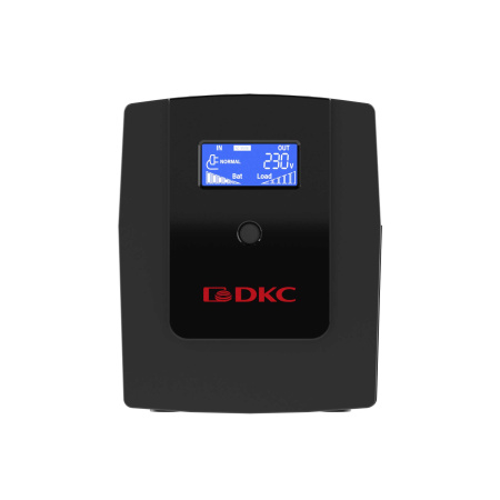 Линейно-интерактивный ИБП ДКС серии Info LCD, 1500 ВА/900 Вт, 1/1, 4xIEC C13, USB + RJ45, LCD, 2x8Aч DKC