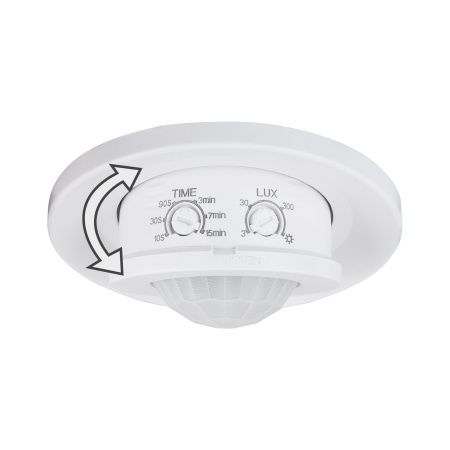 Инфракрасный датчик движения 8m 2,2-4m 800W 360° белый IP20 (a041244) Elektrostandard