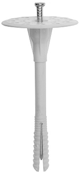 Дюбель для изоляционных материалов полипропиленовый, металлический стержень, 10 x 140 мм, 250 шт, ЗУБР