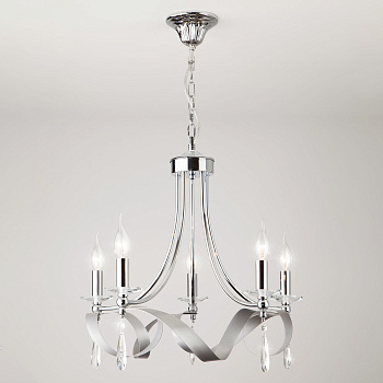 Подвесная люстра в классическом стиле 5*E14 60Вт хром IP20 Adelia (60064/5 хром) Eurosvet