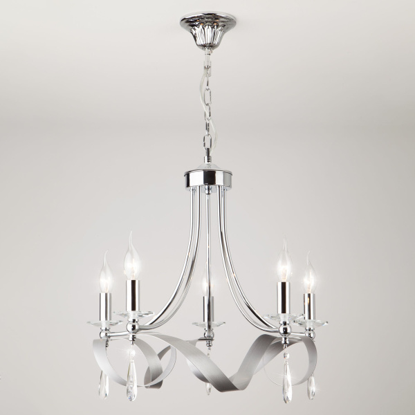 Подвесная люстра в классическом стиле 5*E14 60Вт хром IP20 Adelia (60064/5 хром) Eurosvet