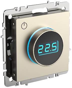 BRITE Термостат электронный с индикацией ТС10-1-БрШ шампань IEK