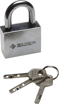 Замок "Мастер" навесной, стальной корпус, закаленная дужка, 50мм ЗУБР