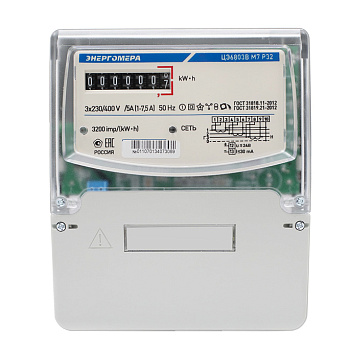 Счетчик электроэнергии 3ф 10-100А однотарифный кл1 D+Щ 4пр.(М7)Р32 ЦЭ 6803В Энергомера